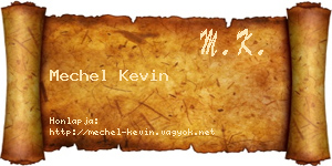 Mechel Kevin névjegykártya